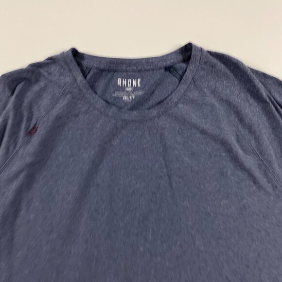 Rhone Reign T Shirt Mens XXL Blue Gray Short Sleeve Moisture Wicking Stretch - Picture 2 of 8